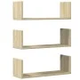 Estantes pared 2 uds madera ingeniería roble Sonoma 58x18x18 cm de , Estantes y estanterías - Ref: Foro24-853283, Precio: 32,...