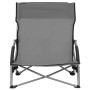 Sillas de playa plegables 2 unidades tela gris de vidaXL, Sillas de jardín - Ref: Foro24-312491, Precio: 64,65 €, Descuento: %