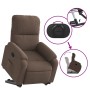 Sillón reclinable elevable tela de microfibra marrón de , Sillones - Ref: Foro24-3204928, Precio: 307,27 €, Descuento: %