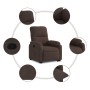 Sillón reclinable elevable tela de microfibra marrón de , Sillones - Ref: Foro24-3204928, Precio: 307,27 €, Descuento: %