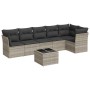 Set de sofás de jardín 7 pzas con cojines ratán PE gris claro de , Conjuntos de jardín - Ref: Foro24-3217672, Precio: 488,61 ...