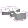 Set de sofás de jardín 8 pzas y cojines ratán sintético gris de , Conjuntos de jardín - Ref: Foro24-3217302, Precio: 574,17 €...