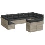 Set de sofás de jardín 12 pzas y cojines ratán sintético gris de , Conjuntos de jardín - Ref: Foro24-3218432, Precio: 857,43 ...