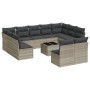 Set de sofás de jardín 12 pzas y cojines ratán sintético gris de , Conjuntos de jardín - Ref: Foro24-3218362, Precio: 728,43 ...