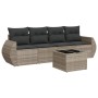 Set de sofás jardín y cojines 5 pzas ratán sintético gris claro de , Conjuntos de jardín - Ref: Foro24-3253429, Precio: 334,2...