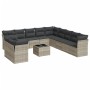 Set de sofás de jardín 12 pzas y cojines ratán sintético gris de , Conjuntos de jardín - Ref: Foro24-3217892, Precio: 899,28 ...