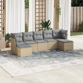 Set de sofás de jardín 7 pzas con cojines ratán PE gris claro de , Conjuntos de jardín - Ref: Foro24-3218032, Precio: 452,92 ...