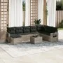 Garden furniture set 9 pieces and light gray synthetic rattan cushions by , Garden sets - Ref: Foro24-3252909, Price: 604,49 ...