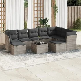 Set sofás jardín 10 pzas con cojines ratán sintético gris claro de , Conjuntos de jardín - Ref: Foro24-3218582, Precio: 652,7...