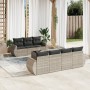 Set de sofás de jardín 8 pzas y cojines ratán sintético gris de , Conjuntos de jardín - Ref: Foro24-3253469, Precio: 588,14 €...