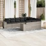 Set sofás jardín 10 pzas con cojines ratán sintético gris claro de , Conjuntos de jardín - Ref: Foro24-3255429, Precio: 707,3...