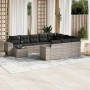 Set de sofás de jardín 11 pzas y cojines ratán sintético gris de , Conjuntos de jardín - Ref: Foro24-3255469, Precio: 760,36 ...