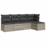 Set de sofás jardín y cojines 5 pzas ratán sintético gris claro de , Conjuntos de jardín - Ref: Foro24-3217522, Precio: 319,3...