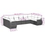 Set de sofás de jardín 11 pzas y cojines ratán sintético gris de , Conjuntos de jardín - Ref: Foro24-3254219, Precio: 813,77 ...