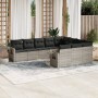 Set sofás jardín 10 pzas con cojines ratán sintético gris claro de , Conjuntos de jardín - Ref: Foro24-3253029, Precio: 693,1...