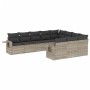 Set sofás jardín 10 pzas con cojines ratán sintético gris claro de , Conjuntos de jardín - Ref: Foro24-3253029, Precio: 693,1...