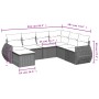 Set de sofás de jardín 7 pzas con cojines ratán PE gris claro de , Conjuntos de jardín - Ref: Foro24-3254039, Precio: 505,09 ...