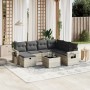 Set de sofás de jardín 8 pzas y cojines ratán sintético gris de , Conjuntos de jardín - Ref: Foro24-3263848, Precio: 540,59 €...