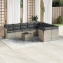 Set sofás jardín 10 pzas con cojines ratán sintético gris claro de , Conjuntos de jardín - Ref: Foro24-3218182, Precio: 662,1...