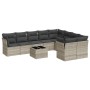 Set sofás jardín 10 pzas con cojines ratán sintético gris claro de , Conjuntos de jardín - Ref: Foro24-3218182, Precio: 662,1...