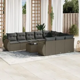 Garden sofa set 11 pieces and gray synthetic rattan cushions by , Modular outdoor sofas - Ref: Foro24-3221901, Price: 818,48 ...