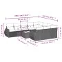 Garden sofa set 11 pieces and gray synthetic rattan cushions by , Modular outdoor sofas - Ref: Foro24-3221901, Price: 818,48 ...