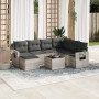Set de sofás de jardín 8 pzas y cojines ratán sintético gris de , Conjuntos de jardín - Ref: Foro24-3220511, Precio: 534,55 €...