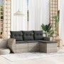Set de sofás de jardín 4 pzas y cojines ratán sintético gris de , Conjuntos de jardín - Ref: Foro24-3253609, Precio: 282,08 €...