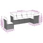 Set de sofás de jardín 6 pzas y cojines ratán sintético gris de , Conjuntos de jardín - Ref: Foro24-3217702, Precio: 435,67 €...