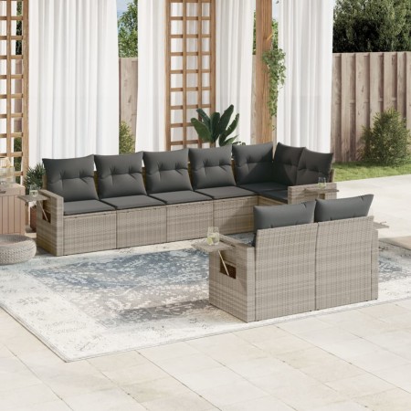 Set de sofás de jardín 8 pzas y cojines ratán sintético gris de , Conjuntos de jardín - Ref: Foro24-3220421, Precio: 596,22 €...