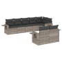 Set de sofás de jardín 8 pzas y cojines ratán sintético gris de , Conjuntos de jardín - Ref: Foro24-3220421, Precio: 596,22 €...
