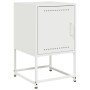 Mesita de noche de acero blanco 36x39x60,5 cm de , Mesitas de noche - Ref: Foro24-846456, Precio: 41,02 €, Descuento: %