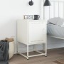 Mesita de noche de acero blanco 36x39x60,5 cm de , Mesitas de noche - Ref: Foro24-846456, Precio: 41,02 €, Descuento: %