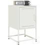 Mesita de noche de acero blanco 36x39x60,5 cm de , Mesitas de noche - Ref: Foro24-846456, Precio: 41,02 €, Descuento: %