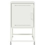 Mesita de noche de acero blanco 36x39x60,5 cm de , Mesitas de noche - Ref: Foro24-846456, Precio: 41,02 €, Descuento: %