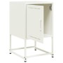Mesita de noche de acero blanco 36x39x60,5 cm de , Mesitas de noche - Ref: Foro24-846456, Precio: 41,02 €, Descuento: %