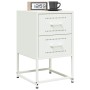 Mesita de noche de acero blanco 36x39x60,5 cm de , Mesitas de noche - Ref: Foro24-846468, Precio: 62,40 €, Descuento: %