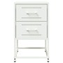Mesita de noche de acero blanco 36x39x60,5 cm de , Mesitas de noche - Ref: Foro24-846468, Precio: 62,40 €, Descuento: %