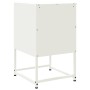 Mesita de noche de acero blanco 36x39x60,5 cm de , Mesitas de noche - Ref: Foro24-846468, Precio: 62,40 €, Descuento: %