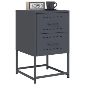 Nachttische, 2 Stück, anthrazitgraues Stahl, 36x39x60,5 cm. von , Nachttische - Ref: Foro24-846463, Preis: 93,33 €, Rabatt: %