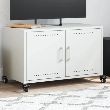 Mueble para TV acero laminado en frío blanco 68x39x43,5 cm de , Muebles TV - Ref: Foro24-846643, Precio: 65,61 €, Descuento: %