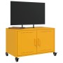 Mueble TV acero laminado en frío amarillo mostaza 68x39x43,5 cm de , Muebles TV - Ref: Foro24-846641, Precio: 66,33 €, Descue...