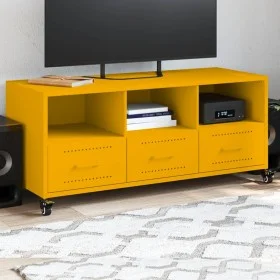 Mueble para TV acero laminado en frío amarillo 100,5x39x43,5 cm de , Muebles TV - Ref: Foro24-846695, Precio: 117,47 €, Descu...