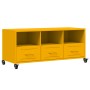 Mueble para TV acero laminado en frío amarillo 100,5x39x43,5 cm de , Muebles TV - Ref: Foro24-846695, Precio: 119,02 €, Descu...