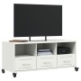 Mueble para TV acero laminado en frío blanco 100,5x39x43,5 cm de , Muebles TV - Ref: Foro24-846697, Precio: 118,00 €, Descuen...