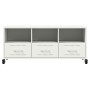 Mueble para TV acero laminado en frío blanco 100,5x39x43,5 cm de , Muebles TV - Ref: Foro24-846697, Precio: 118,00 €, Descuen...