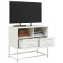 Mueble para TV de acero blanco 68x39x60,5 cm de , Muebles TV - Ref: Foro24-846553, Precio: 68,59 €, Descuento: %