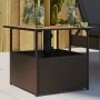 Mesa de jardín hueco de sombrilla ratán PE marrón 55x55x46,5 cm de , Mesas de jardín - Ref: Foro24-364118, Precio: 69,53 €, D...