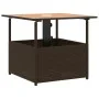 Mesa de jardín hueco de sombrilla ratán PE marrón 55x55x46,5 cm de , Mesas de jardín - Ref: Foro24-364118, Precio: 69,53 €, D...