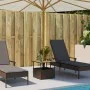 Mesa de jardín hueco de sombrilla ratán PE marrón 55x55x46,5 cm de , Mesas de jardín - Ref: Foro24-364118, Precio: 69,53 €, D...